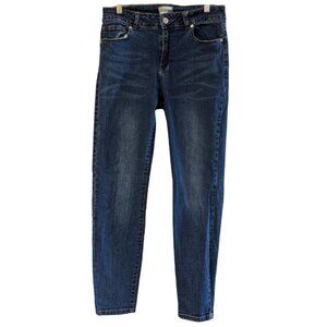 LICTZNEE Women’s Skinny Stretch High Rise Jeans, Dark Blue, Size 12